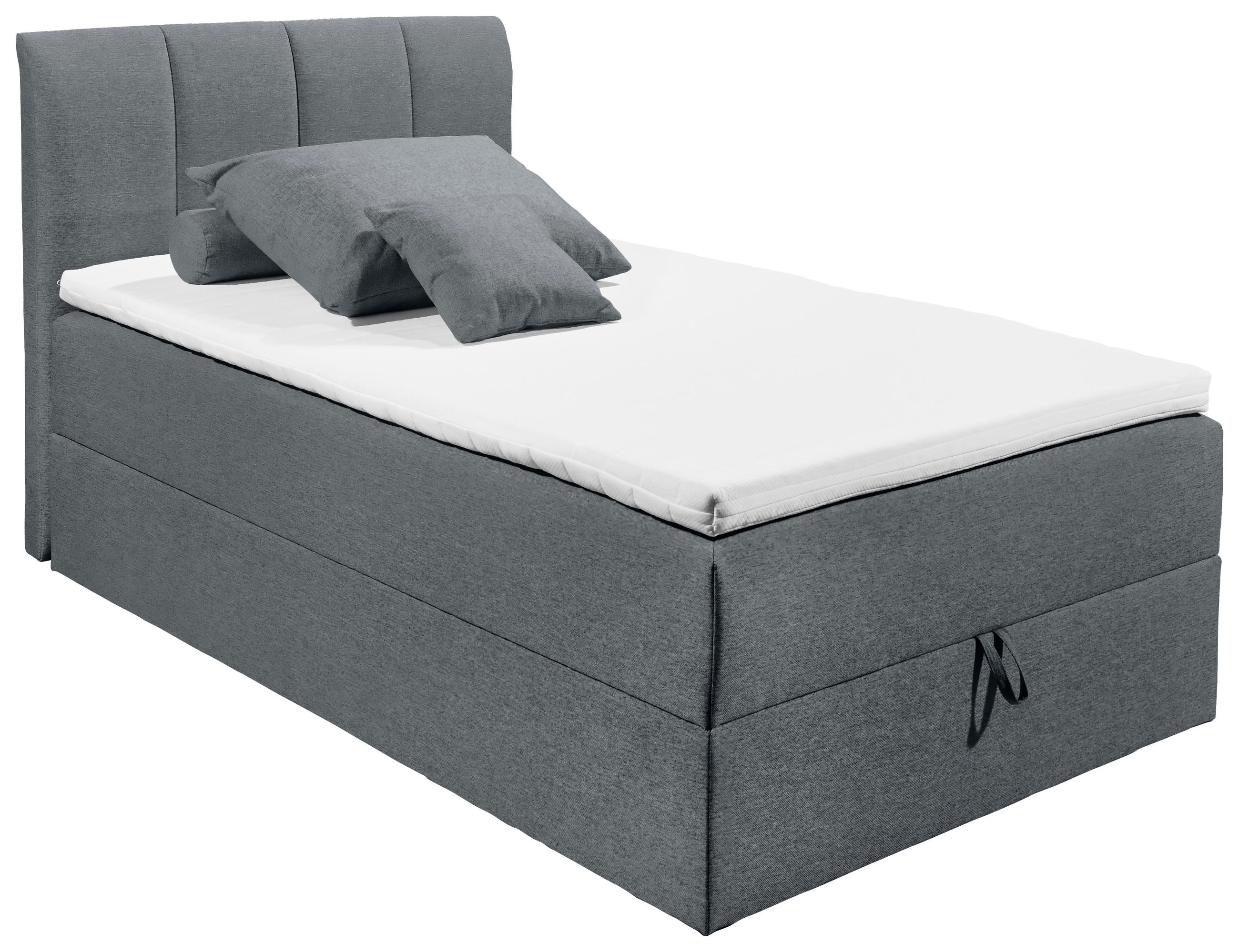 MID.YOU POSTEĽ BOXSPRING 120/200 cm, textil, antracitová