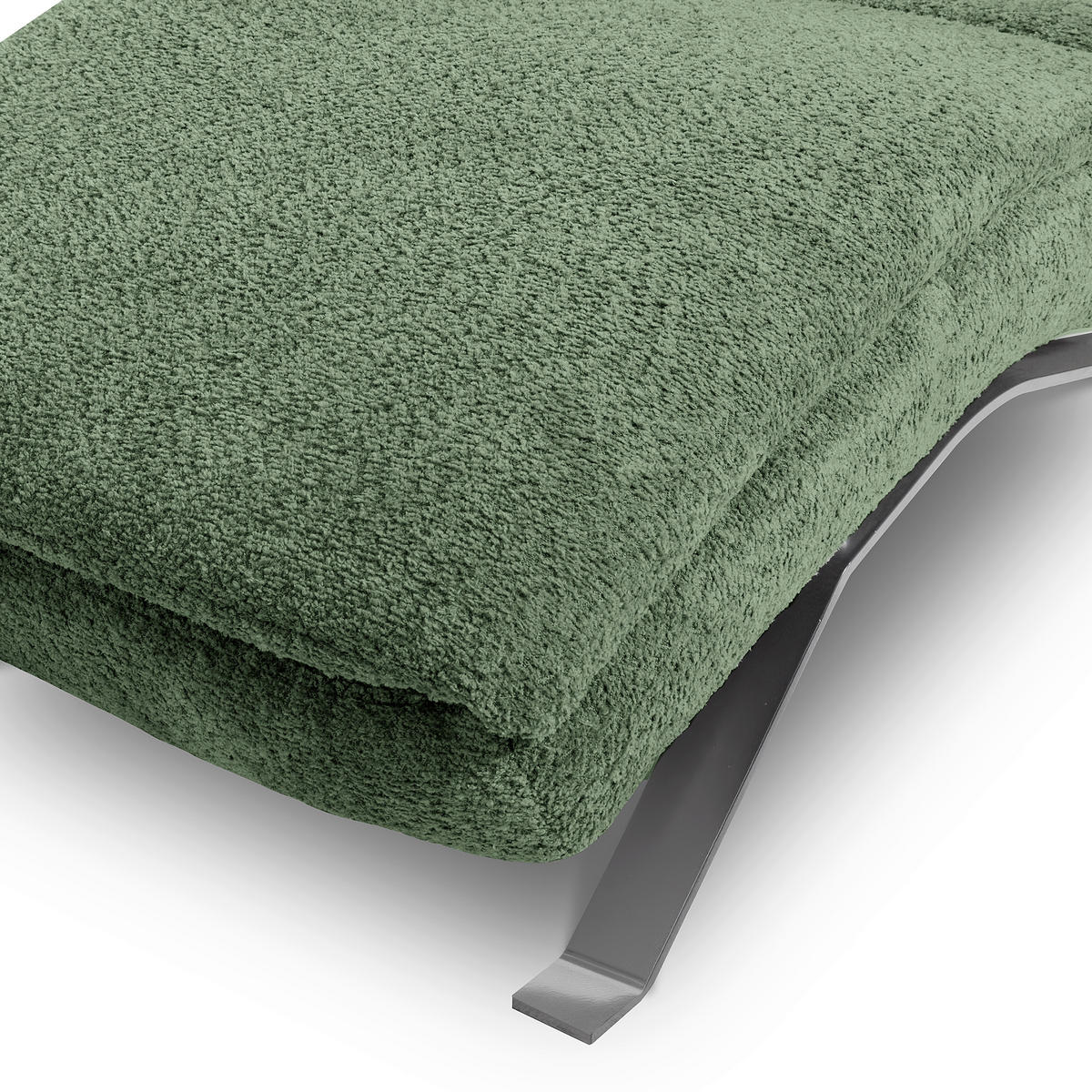 RELAXLIEGE Bouclé Pastellgrün  - Pastellgrün/Silberfarben, Design, Textil/Metall (65/95/171cm) - Celina Home