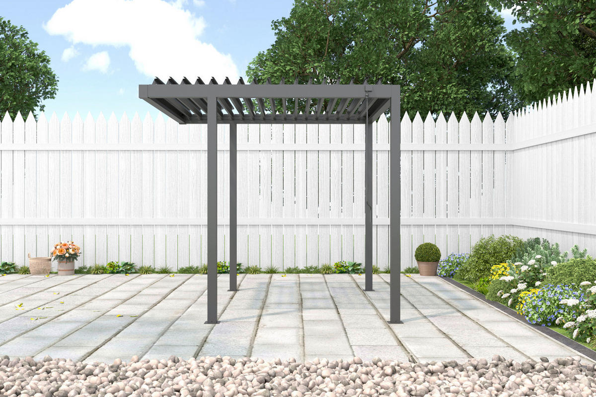 PERGOLA 258/235/258 cm  - Anthrazit, Basics, Metall (258/235/258cm) - Gardenson