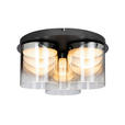 LED-DECKENLEUCHTE 49/25 cm   - Schwarz, Design, Glas/Metall (49/25cm) - Dieter Knoll