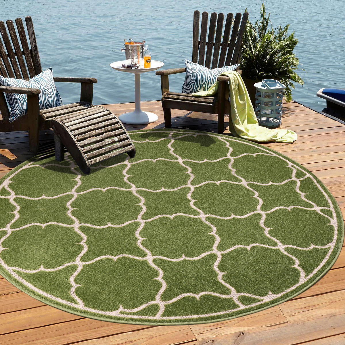 TEPIH ZA UNUTAR./VANJ. UPORAB  200 cm  zelena  Berlin  - zelena, Lifestyle, tekstil/plastika (200cm)