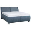 POLSTERBETT 180/200 cm  in Blaugrau  - Weiss/Silberfarben, Design, Holzwerkstoff/Kunststoff (180/200cm) - Beldomo - Sleep