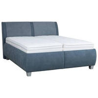 POLSTERBETT 180/200 cm  in Blaugrau  - Weiss/Silberfarben, Design, Holzwerkstoff/Kunststoff (180/200cm) - Beldomo - Sleep