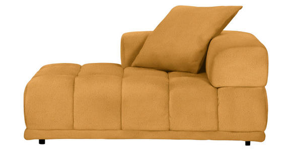 SOFAELEMENT  in Flachgewebe Currygelb  - Currygelb/Schwarz, KONVENTIONELL, Kunststoff/Textil (125/66/155cm) - Carryhome