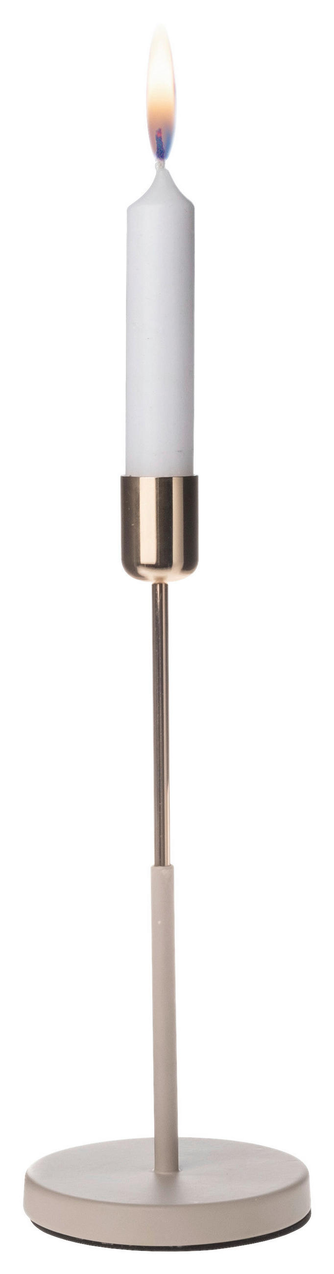 STABKERZENHALTER - Goldfarben, ROMANTIK / LANDHAUS, Metall (9/24/9cm)