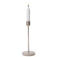 STABKERZENHALTER - Goldfarben, ROMANTIK / LANDHAUS, Metall (9/24/9cm)