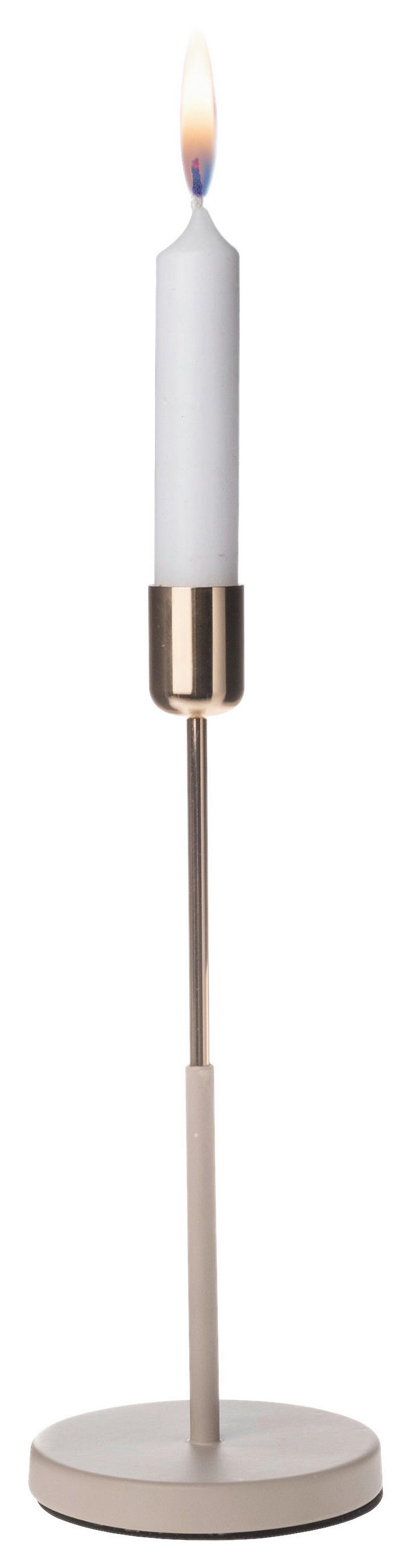 STABKERZENHALTER - Goldfarben, ROMANTIK / LANDHAUS, Metall (9/24/9cm)
