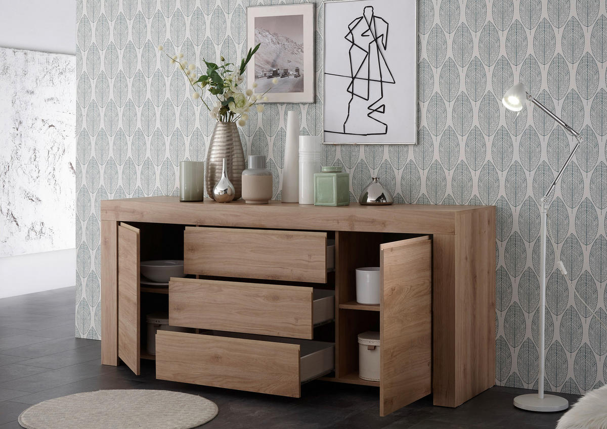 SIDEBOARD  in 184/81/42 cm  - Eichefarben, Design, Holzwerkstoff (184/81/42cm) - MID.YOU