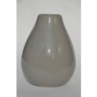 VASE  - Grau Hochglanz, Basics, Keramik (18/24/18cm)