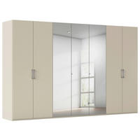 DREHTÜRENSCHRANK 350/223/61 cm,  in Champagner, 7-türig  - Chromfarben/Edelstahlfarben, Basics, Glas/Holzwerkstoff (350/223/61cm) - Novel