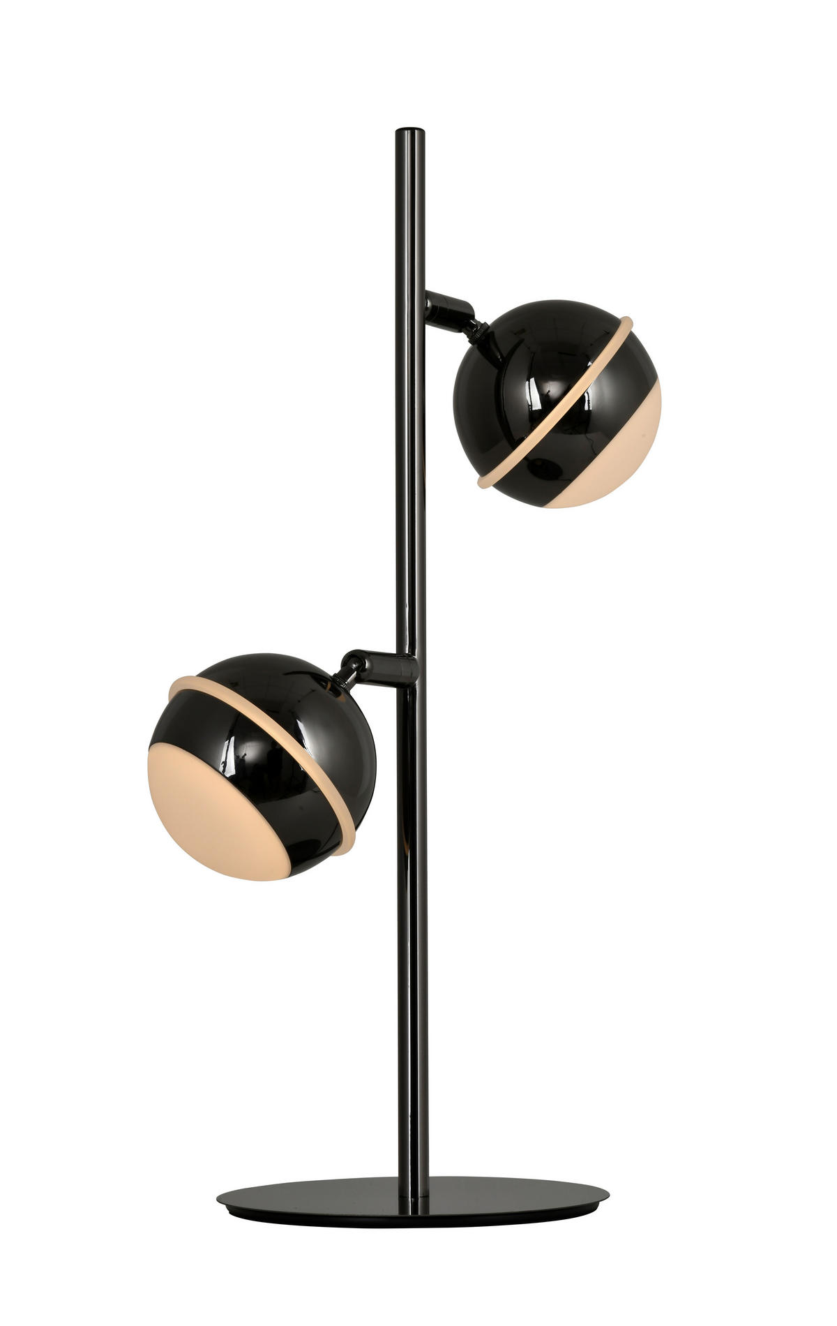 LED-TISCHLEUCHTE Biarritz 24/42/15 cm  - Schwarzchrom, Design, Kunststoff/Metall (24/42/15cm)