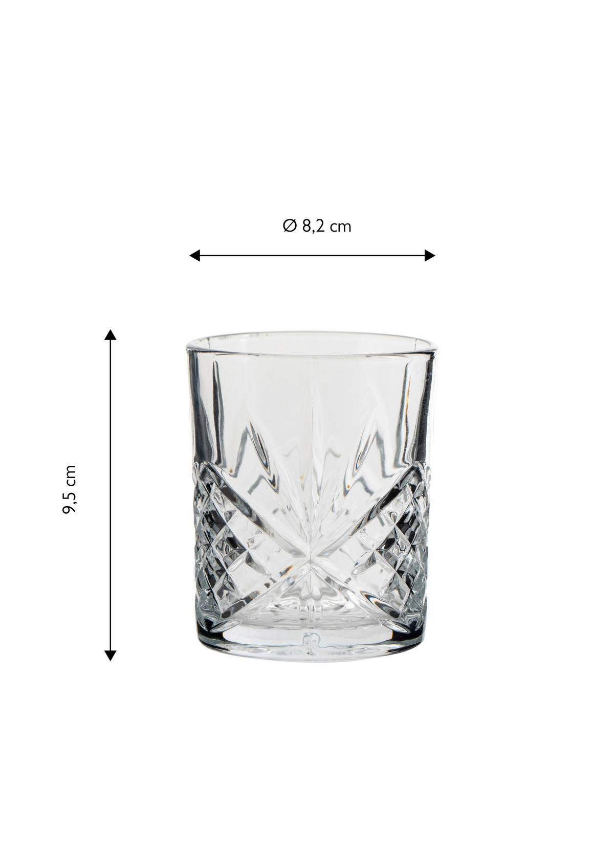 GLÄSERSET 4-teilig  - Transparent, Basics, Glas (8.2/9.8cm) - Echtwerk