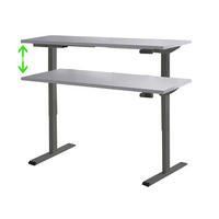 SCHREIBTISCH höhenverstellbar, Memoryschalter, USB-Anschlüsse  - Anthrazit/Grau, MODERN, Holzwerkstoff/Metall (160/80/69-119cm) - MID.YOU
