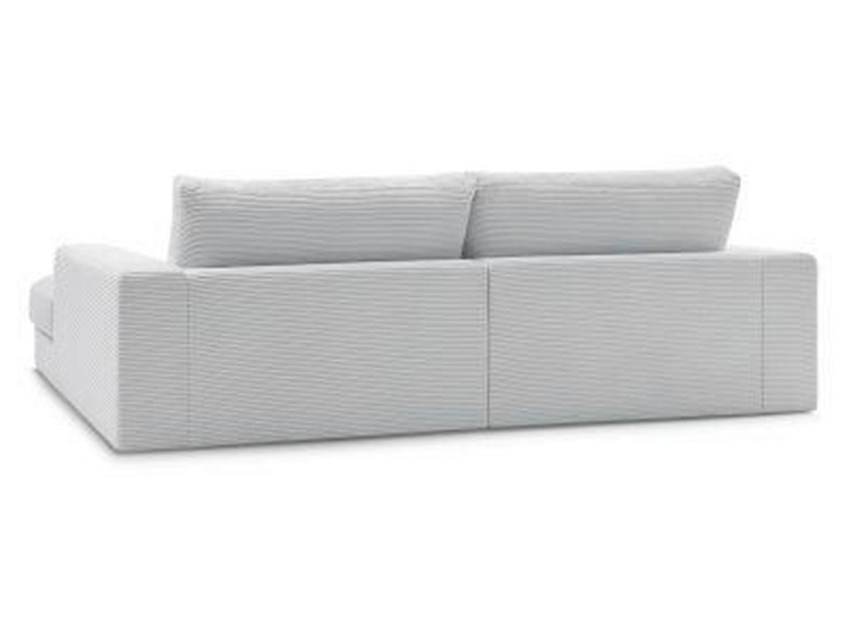 ECKSOFA  LEONARD Hellgrau Cord  - Hellgrau/Schwarz, MODERN, Kunststoff/Textil (159/274cm)