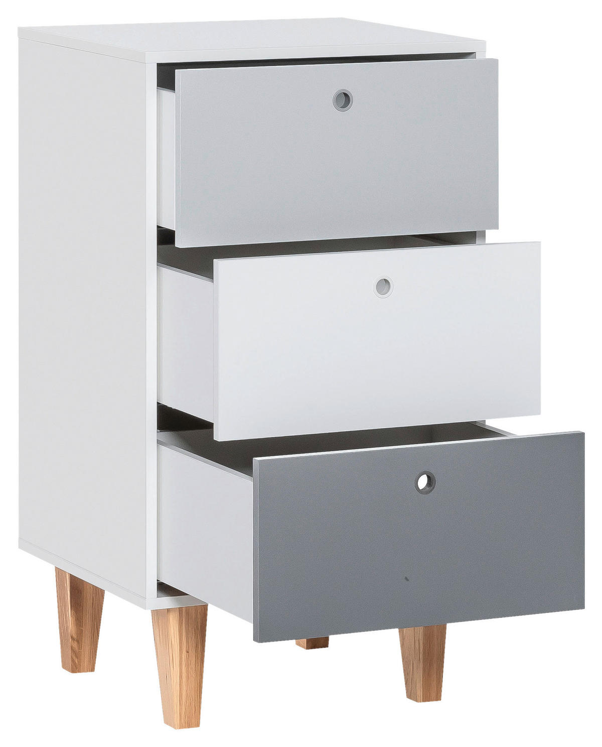 KOMMODE  in 53,4/96/45 cm  - Eichefarben/Graphitfarben, MODERN, Holz/Holzwerkstoff (53,4/96/45cm) - MID.YOU