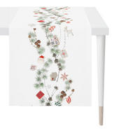 TISCHLÄUFER 46/140 cm  - Rot/Weiß, Design, Textil (46/140cm) - Apelt