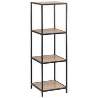 REGALELEMENT  35,0/119,5/37,0 cm Eichefarben  - Eichefarben/Schwarz, Trend, Holzwerkstoff/Metall (35,0/119,5/37,0cm) - MID.YOU