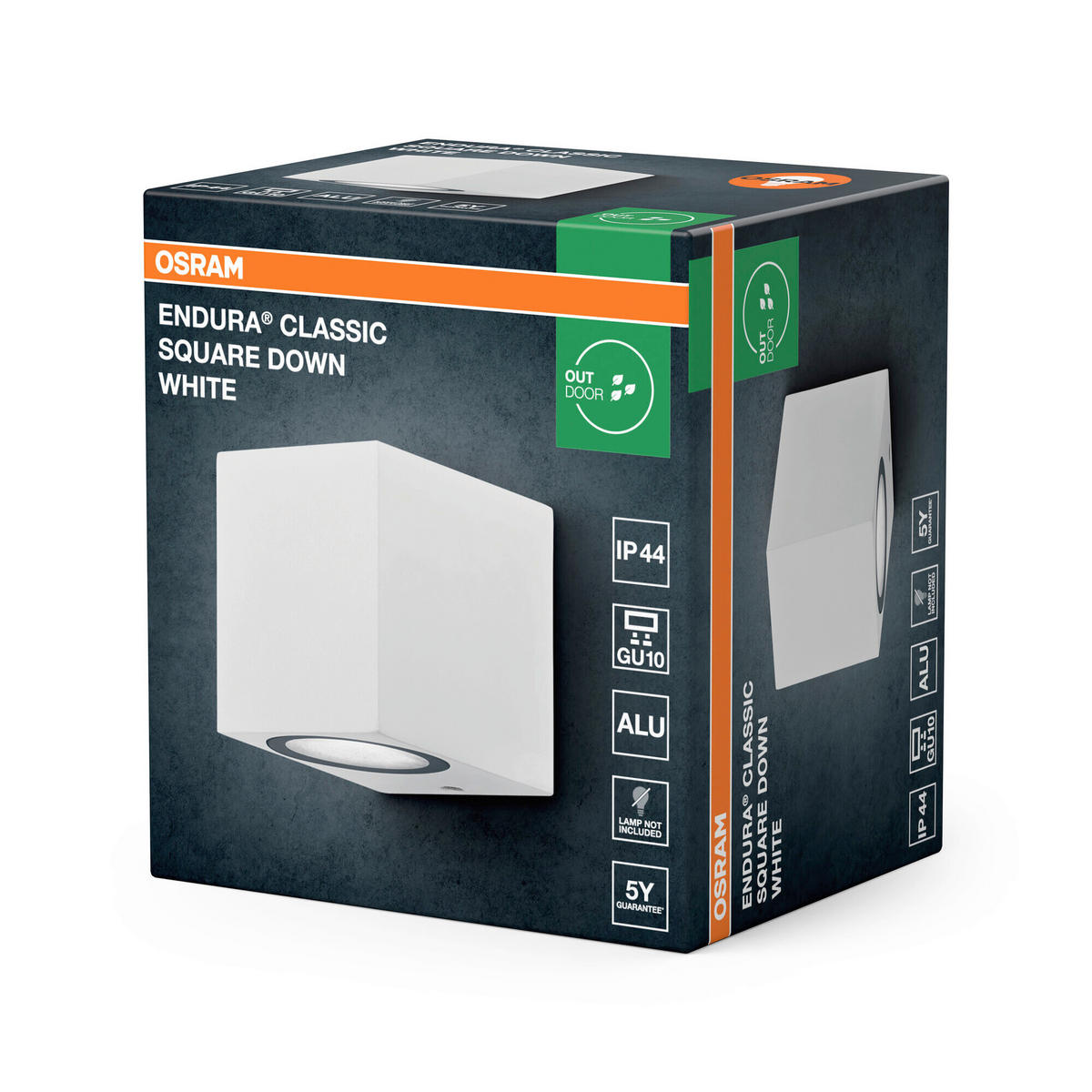 AUßENLEUCHTE 6,8/8,1/9,2 cm   - Weiß, Basics, Metall (6,8/8,1/9,2cm) - Osram