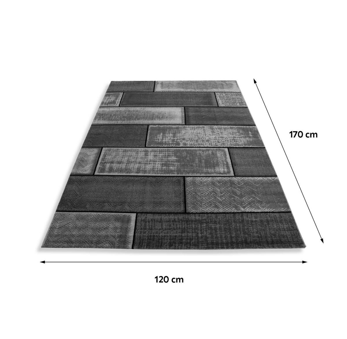 WEBTEPPICH 120/170 cm Plus 8007 Schwarz  - Schwarz, KONVENTIONELL, Textil (120/170cm) - Novel