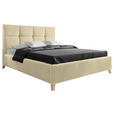 POLSTERBETT Lattenrost, Bettkasten Beige 180/200 cm  - Beige/Buchefarben, KONVENTIONELL, Holz/Textil (180/200cm) - Carryhome