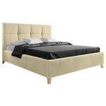 POLSTERBETT Lattenrost, Bettkasten Beige 140/200 cm  - Beige/Buchefarben, KONVENTIONELL, Holz/Textil (140/200cm) - Carryhome