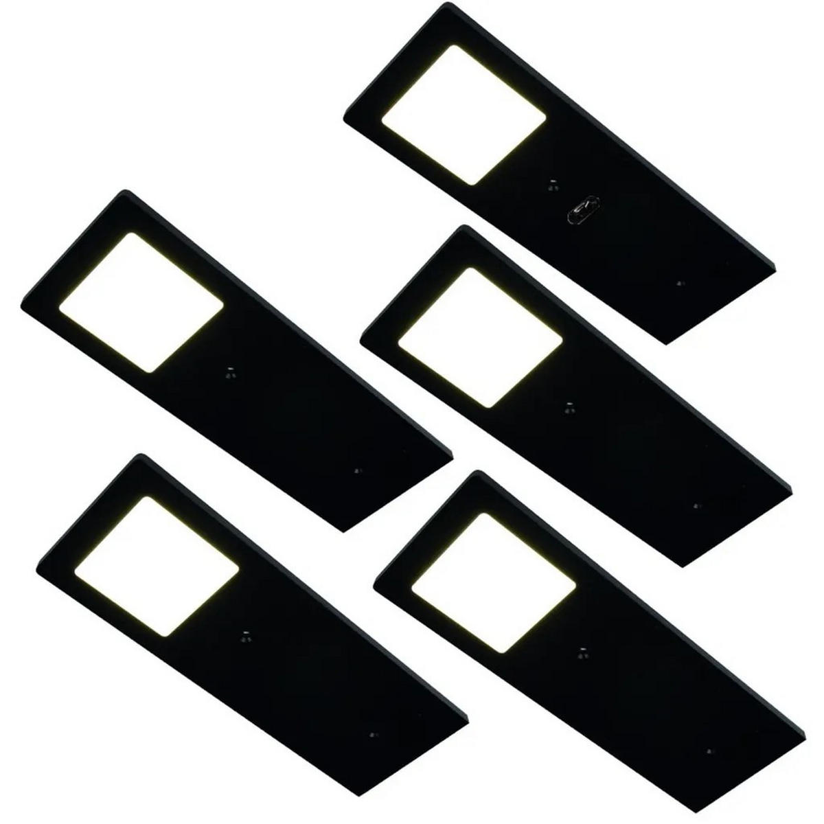 UNTERBAULEUCHTEN-SET - Schwarz, Basics, Kunststoff/Metall (19/7/0,5cm) - HKT