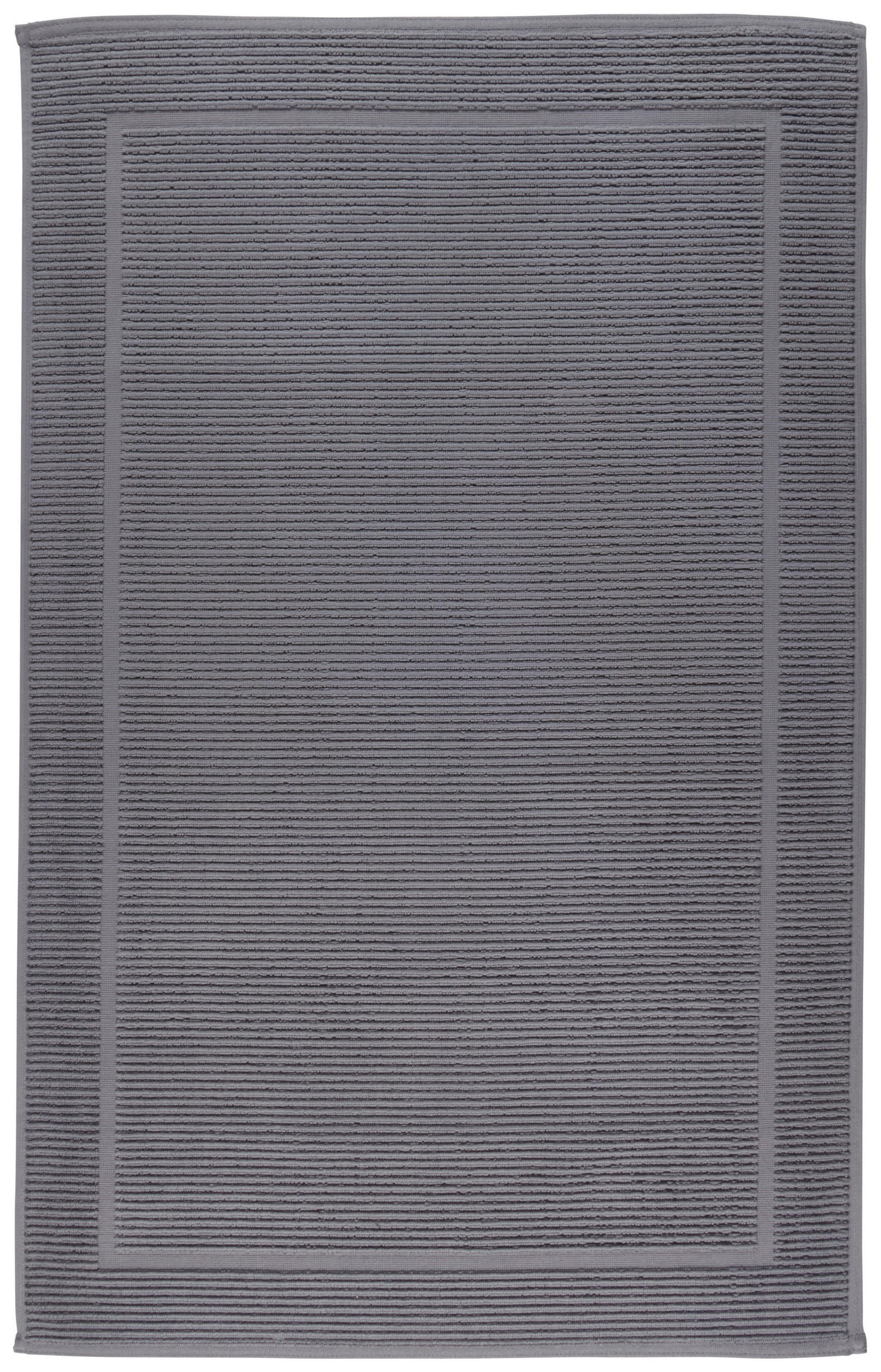 BADEMATTE Anthrazit 60/100 cm  - Anthrazit, Basics, Textil (60/100cm) - Bio:Vio