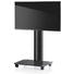 TV-RACK Schwarz - Schwarz, KONVENTIONELL, Glas/Metall (100/60/44cm)