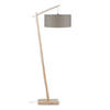 STEHLEUCHTE 70/176 cm    - Hellbraun/Naturfarben, Design, Holz/Textil (70/176cm) - Good & Mojo