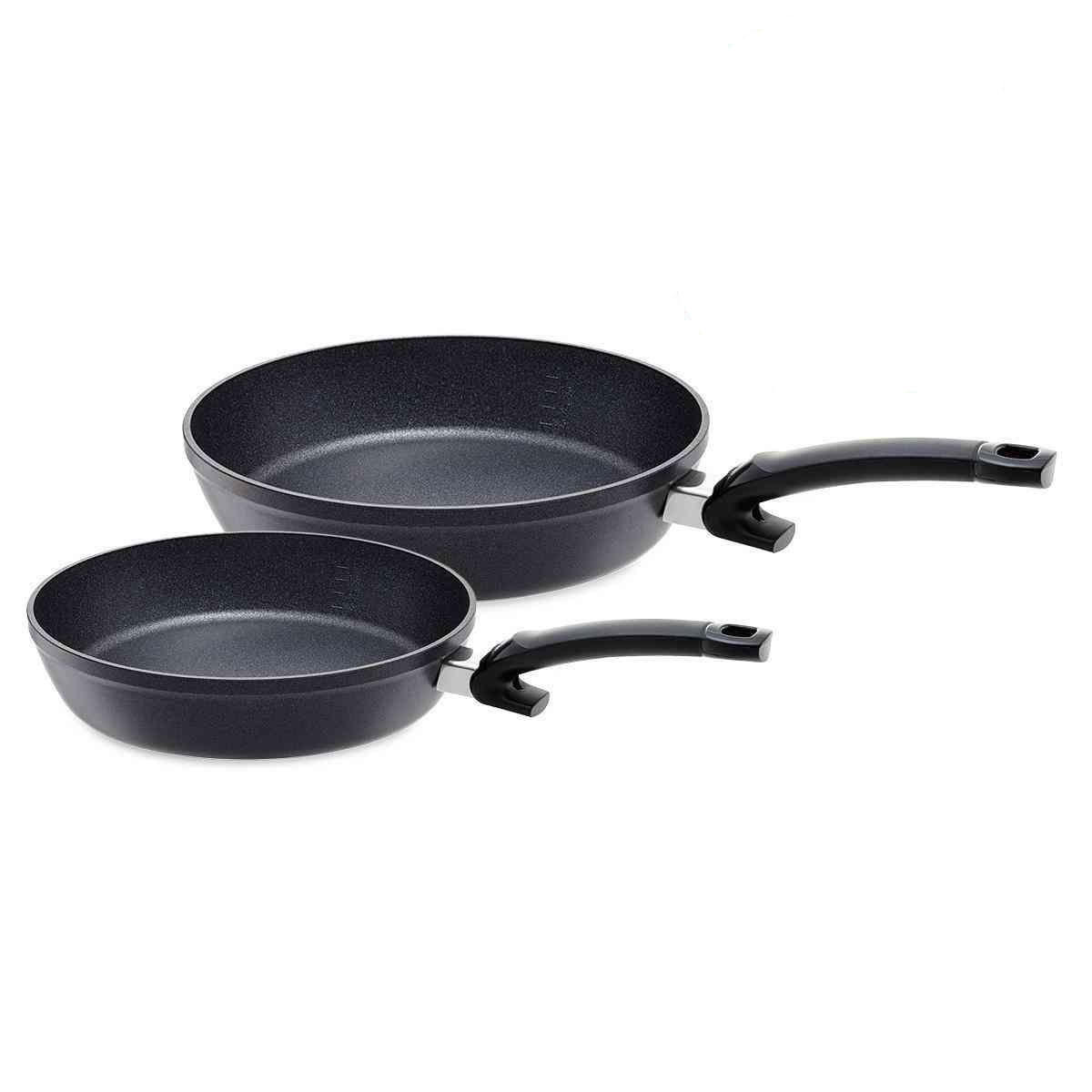 SADA PÁNVÍ, 24+28 cm, 2dílné - černá, Design, kov (24+28cm) - Fissler