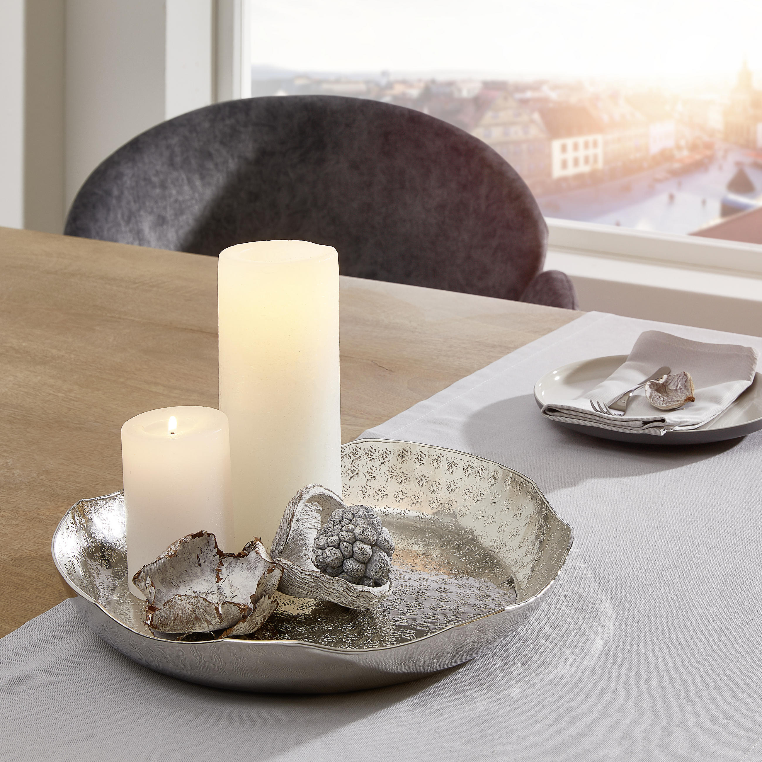 DEKOTELLER - Silberfarben, Basics, Metall (31,5/4cm) - Ambia Home