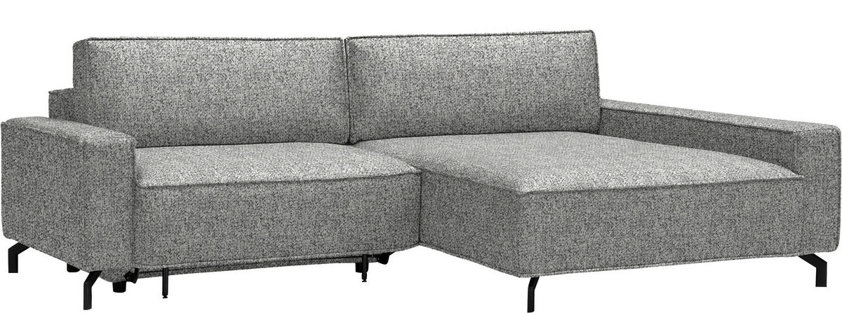 ECKSOFA  in Mikrovelours Naturfarben  246/164 cm  - Schwarz/Naturfarben, Design, Textil (246/164cm) - Sedda