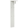 GARDEROBENPANEEL  in 33/167/31 cm  - Chromfarben/Weiss, Design, Holzwerkstoff/Metall (33/167/31cm) - Moderano
