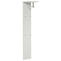 GARDEROBENPANEEL  in 33/167/31 cm  - Chromfarben/Weiss, Design, Holzwerkstoff/Metall (33/167/31cm) - Moderano