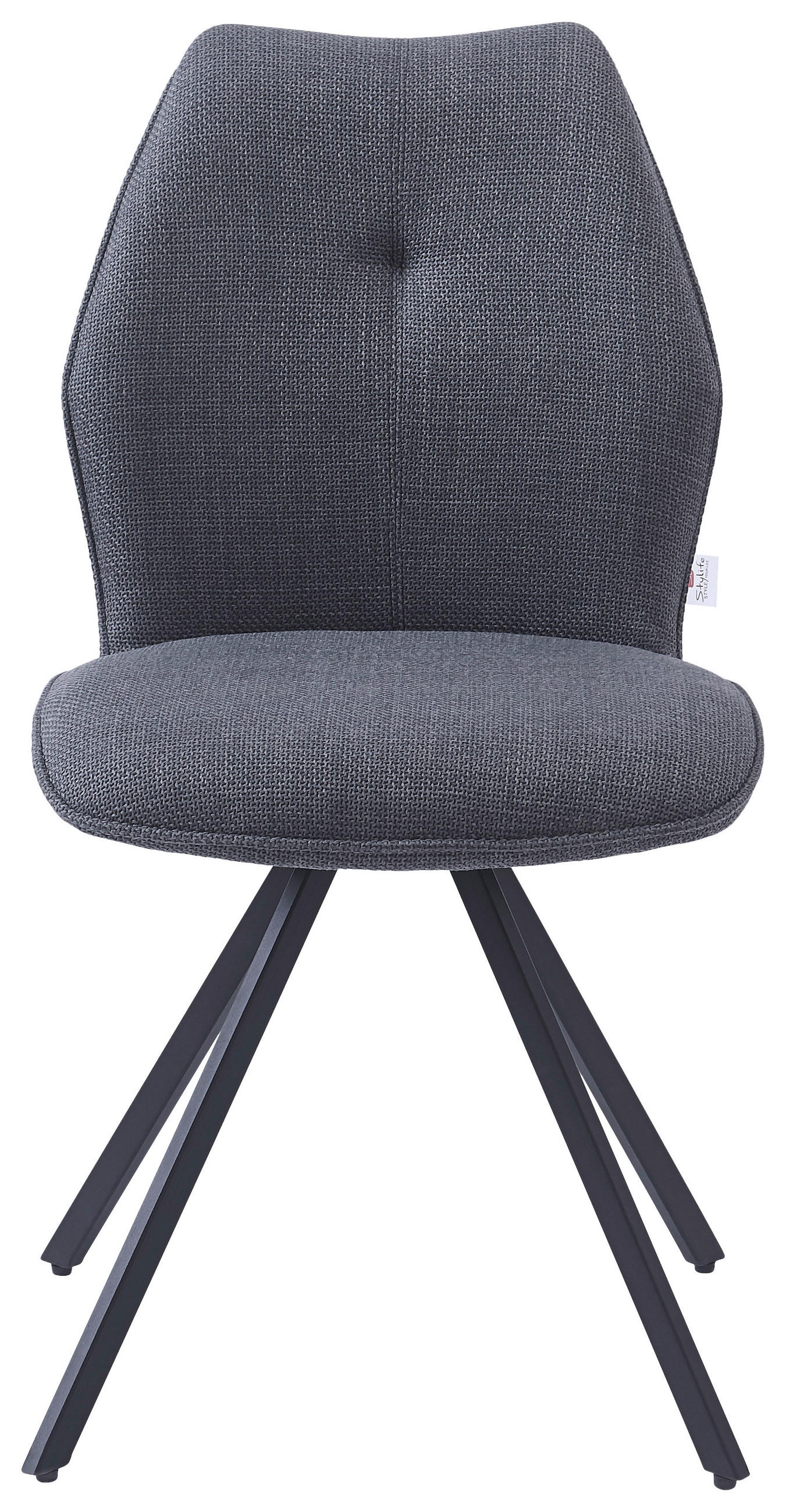 SZÉK fém, textil szürke  - fekete/szürke, Modern, textil/fém (47/88,5/62cm) - Stylife
