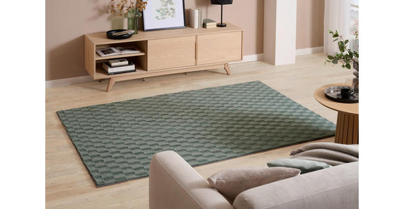 HOCHFLORTEPPICH 130/190 cm Luna Design Grün - Grün, Design, Textil (130/190cm) - Novel