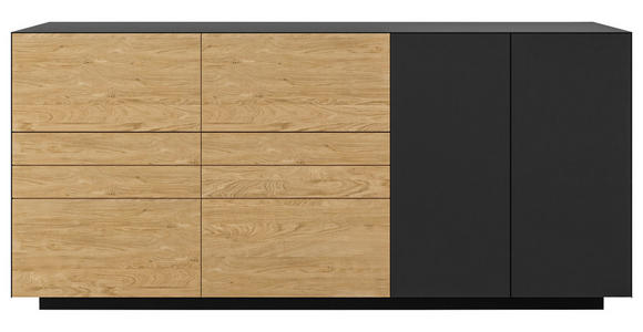 SIDEBOARD Anthrazit, Wildeiche 181/84/40 cm - Wildeiche/Anthrazit, Natur, Holz/Holzwerkstoff (181/84/40cm) - Dieter Knoll