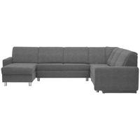 WOHNLANDSCHAFT in Chenille Grau  - Alufarben/Grau, KONVENTIONELL, Kunststoff/Textil (158/322/236cm) - Sedda