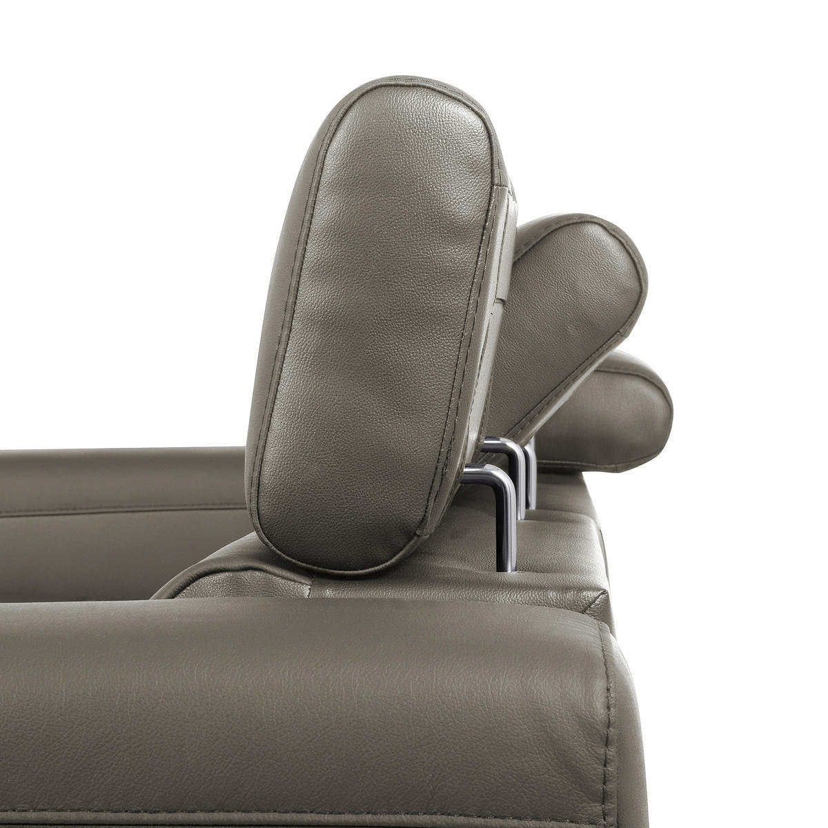 ECKSOFA  in Lederlook Echtleder Schlammfarben  - Schlammfarben/Schwarz, Design, Leder/Textil (247/173cm) - Livetastic