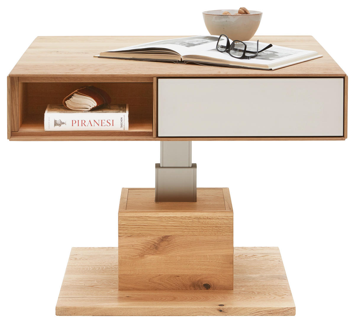 COUCHTISCH in Holz 80/80/42 cm  - Eichefarben/Weiß, Natur, Holz (80/80/42cm) - Valnatura