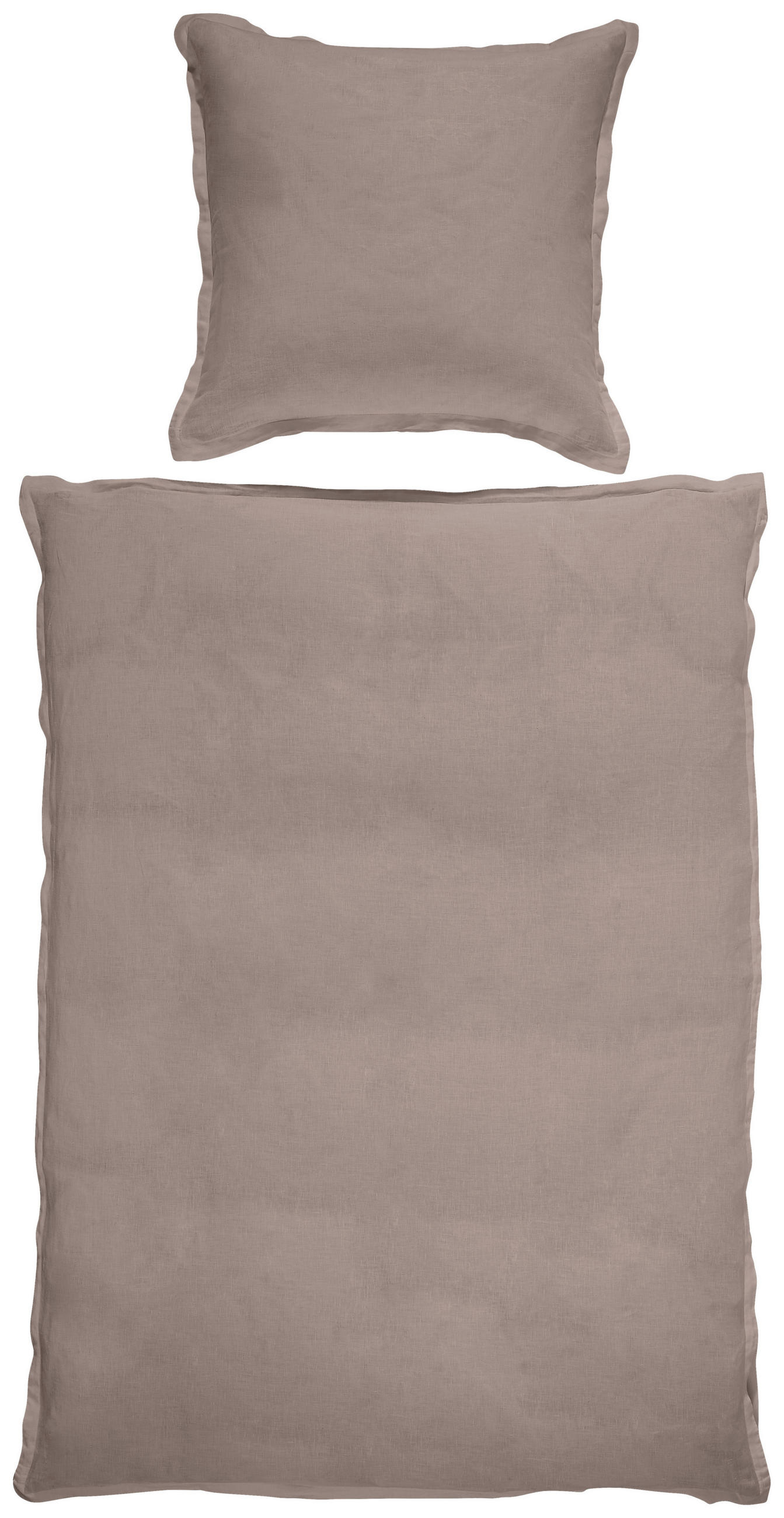 BETTWÄSCHE Leinenoptik - Grau, Trend, Textil (135/200cm) - Ambiente