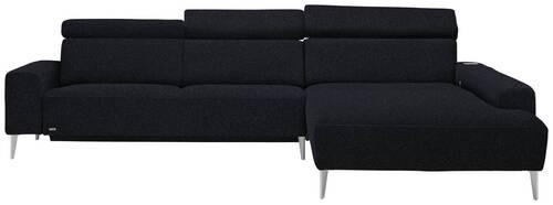 ECKSOFA in Webstoff Anthrazit  308/205 cm  - Anthrazit/Alufarben, Design, Textil (308/205cm) - Sedda