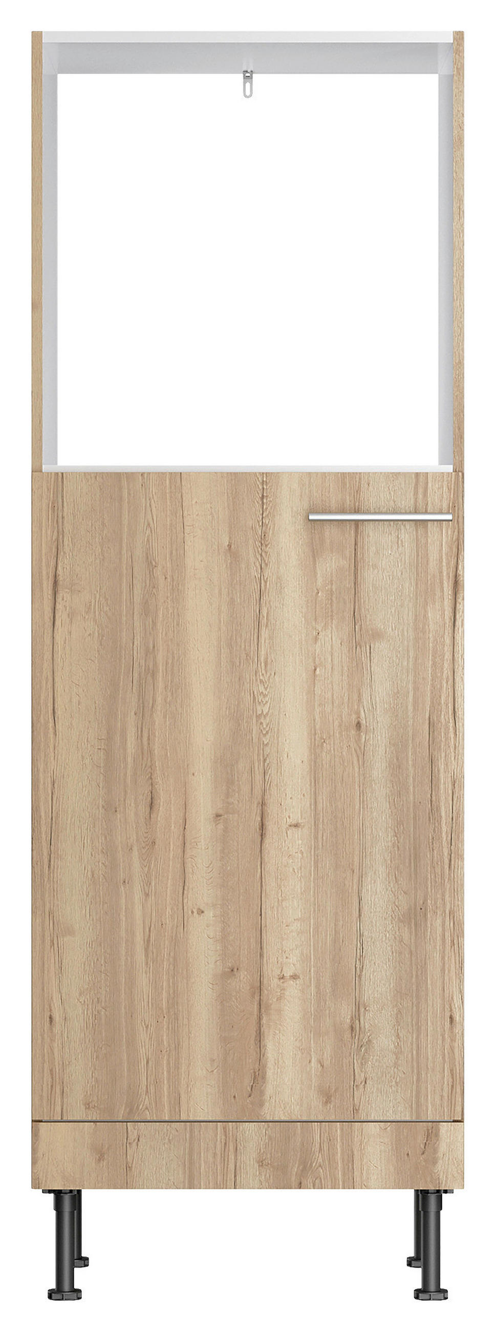 GERÄTEUMBAUSCHRANK 60/176,6/58,1 cm  in Wildeiche  - Wildeiche/Edelstahlfarben, Basics, Holzwerkstoff/Metall (60/176,6/58,1cm) - Optifit