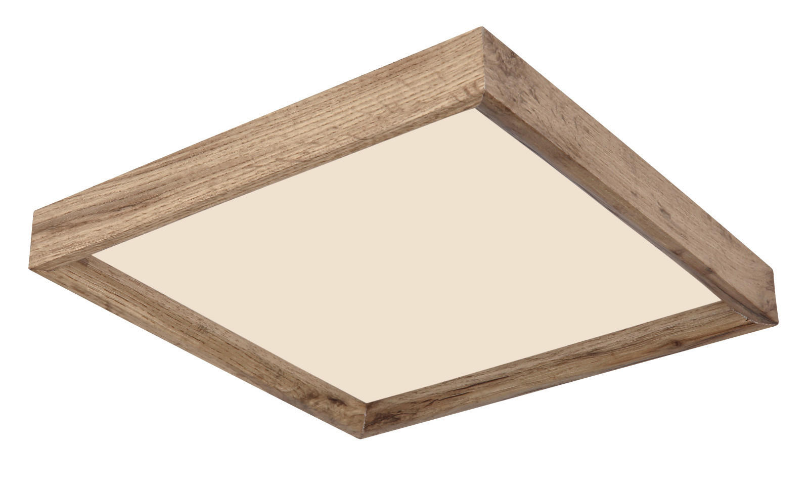STROPNÉ LED SVIETIDLO, 30/30/7.5 cm - biela/opálová, Design, kov/kompozitné drevo (30/30/7.5cm)