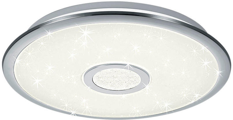 LED-DECKENLEUCHTE - Chromfarben/Weiß, KONVENTIONELL, Kunststoff/Metall (42/7,5cm) - Novel