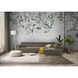 ECKSOFA Graubraun Feincord  - Graubraun/Schwarz, Design, Textil/Metall (280/205cm) - Xora
