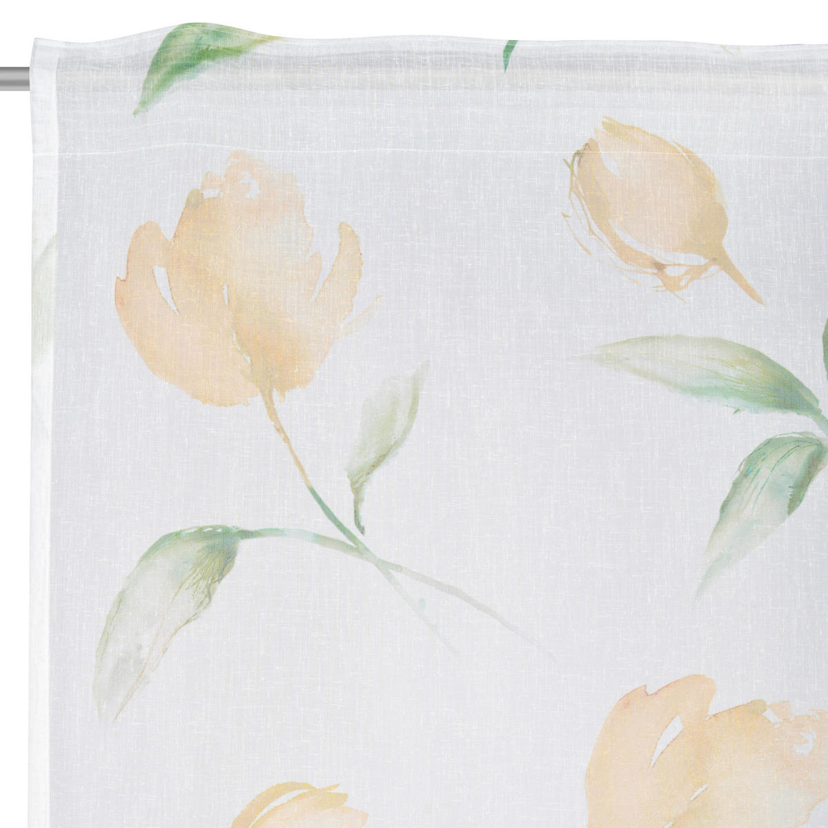 KÉSZFÜGGÖNY áttetsző  - sárga/többszínű, Konventionell, textil (140/245cm) - Esposa