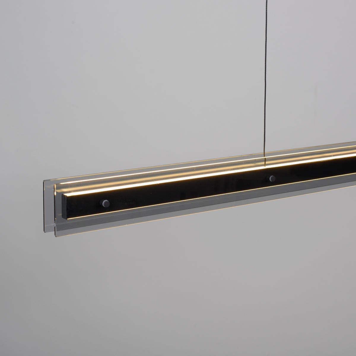 LED-PENDELLEUCHTE 105/8/200 cm  - Schwarz, Design, Kunststoff/Metall (105/8/200cm) - Schöner Wohnen