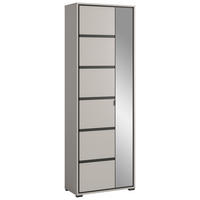 GARDEROBENSCHRANK Jaru  in 65/196/37 cm  - Anthrazit/Schwarz, Design, Glas/Holzwerkstoff (65/196/37cm) - Xora