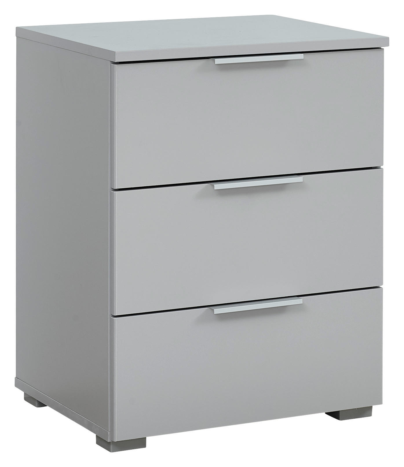 NACHTSCHRANK  - Hellgrau/Alufarben, MODERN, Holzwerkstoff (47/62/42cm) - Rauch Möbel